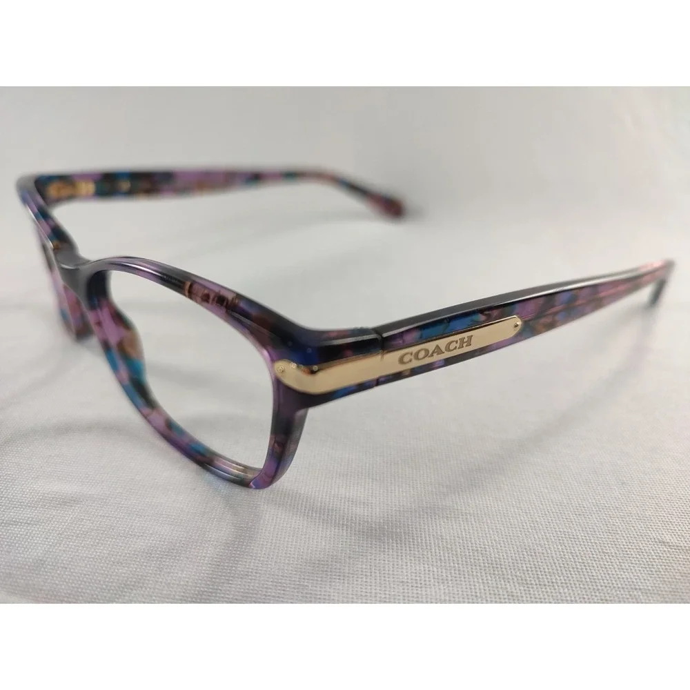 Coach HC‎ 6065 5288 Lanie Confetti Purple Eyeglasses Frames 49-17-135